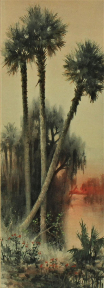 Image for Lot Florida Highwaymen Style Tropical Scene M/M