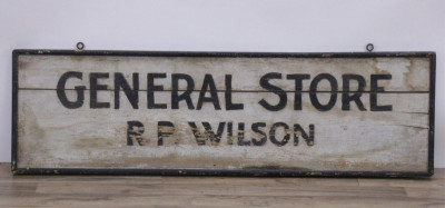 Title General Store Sign "RP WILSON" / Artist