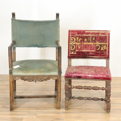Image for Lot Jacobean Chair 17th C  Franco/Flemish Chair
