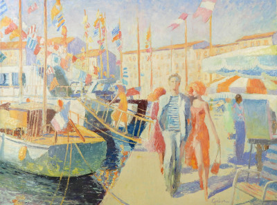 Image for Lot H. Gordon Wang - Day in St. Tropez