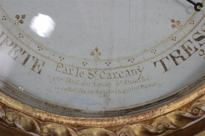 Image 4 of lot 19th C French Gilt Barometer, Parle Sr Carcany