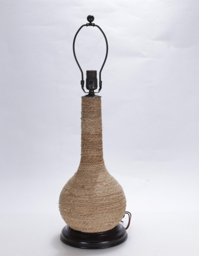 Title Contemporary Woven Rush Lamp / Artist