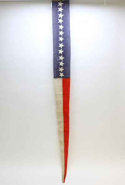 Image for Lot American 13-Star Ship's Pennant Flag, Bridgman