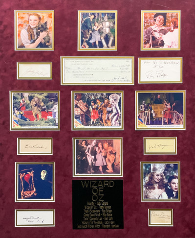 Wizard Of Oz Framed Display including Judy Garland Autograph