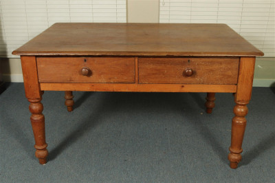 Image for Lot 19th C. Pine Farmhouse Work Table