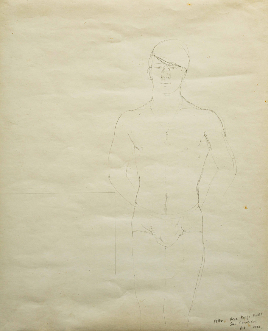 David Hockney, Peter, Royal Pacific Motel, San Francisco, sold for $23,750