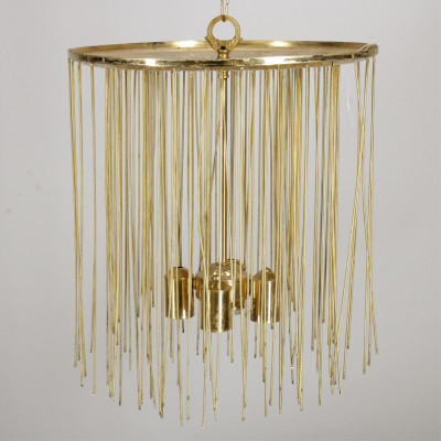 Image for Lot 70's Brass Stick Ceiling Fixture