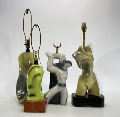 Image for Lot Group of Heifetz Ceramic Table Lamps