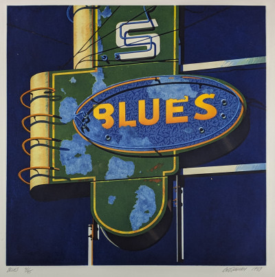 Title Robert Cottingham - Blues (1989) / Artist