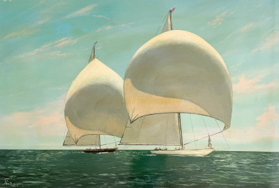 Image for Lot Scott Duncan - Racing Yachts Spinnaker Sails