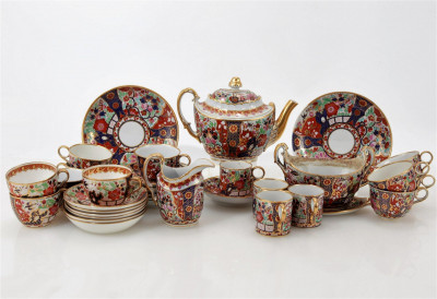 Image for Lot Antique Imari Tea Service