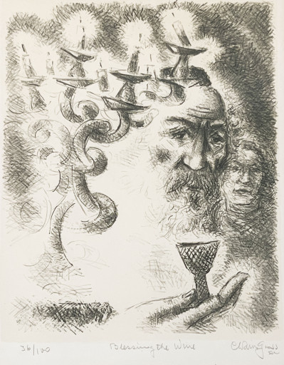 Image for Lot Chaim Gross - Blessing the Wine