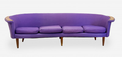Image for Lot Curved Scandinavian Sofa