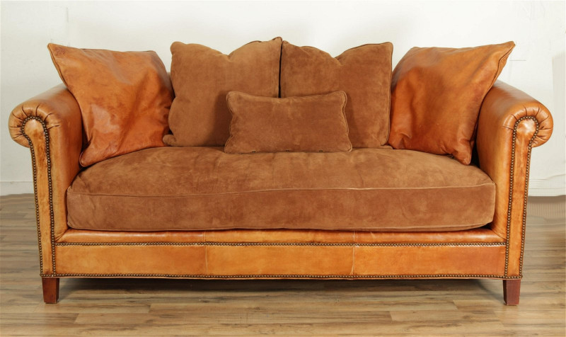 Ralph Lauren Chesterfield Style Leather Sofa