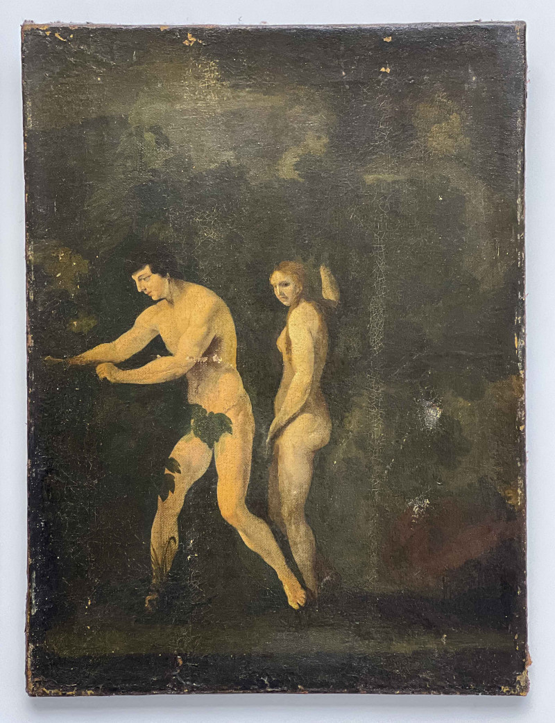 Continental School - Two Portraits of Adam and Eve