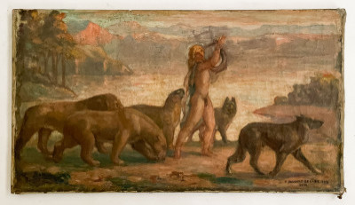 Joubert de La Mothe - Figure with Lyre Among Lions and Wolves