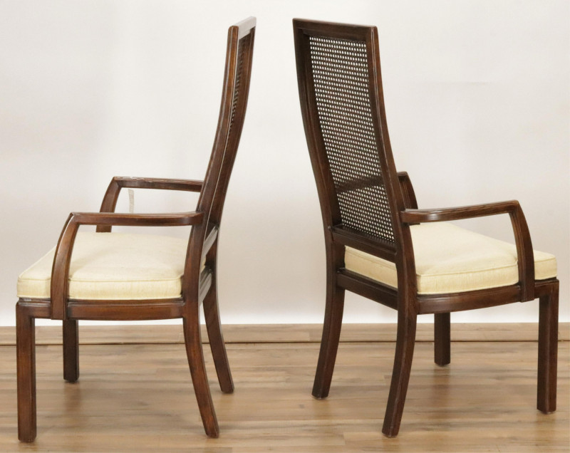 Set of 12 Henredon Oak Caned Dining Chairs