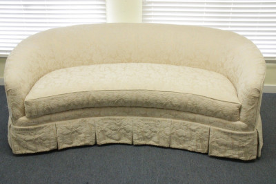 Image for Lot Chinoiserie Patterned Kidney Shaped Sofa