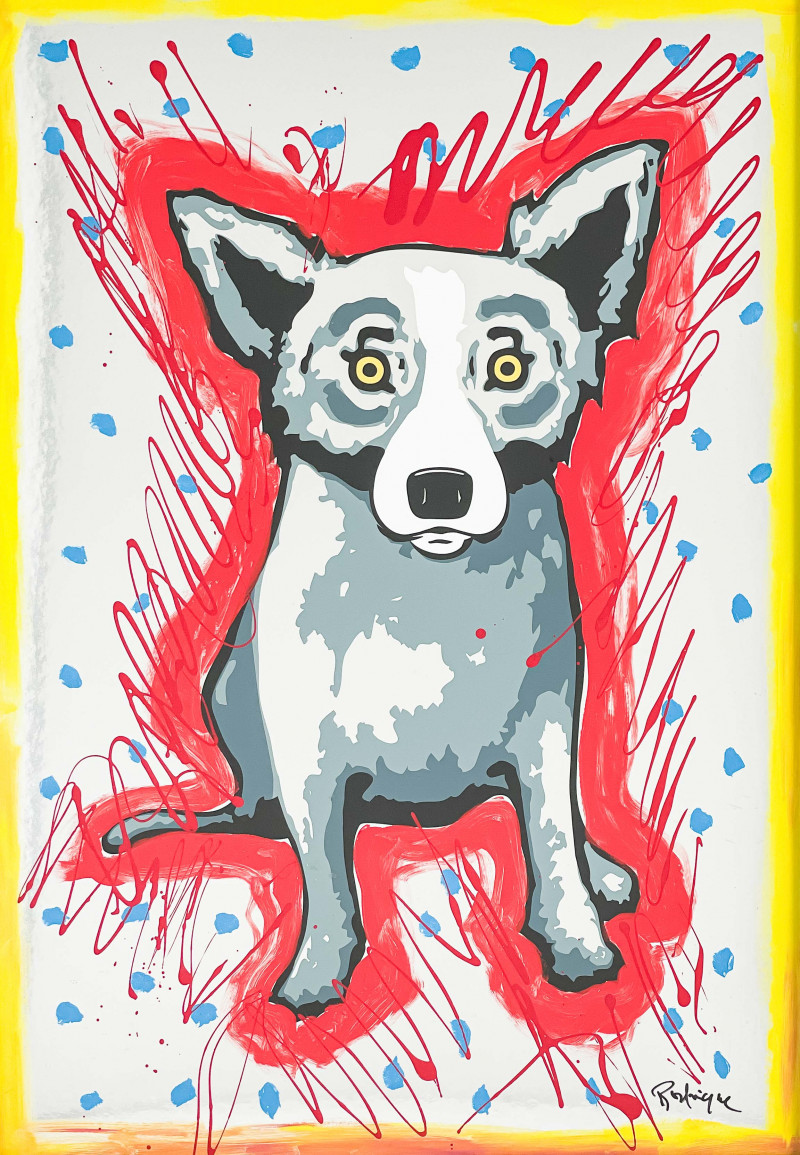 George Rodrigue, Blue Dog (with Blue Spots), sold for $19,375
