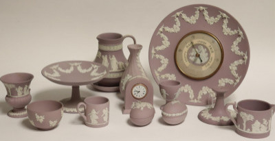 Image for Lot 13 Wedgwood Lavender Jasperware Pieces