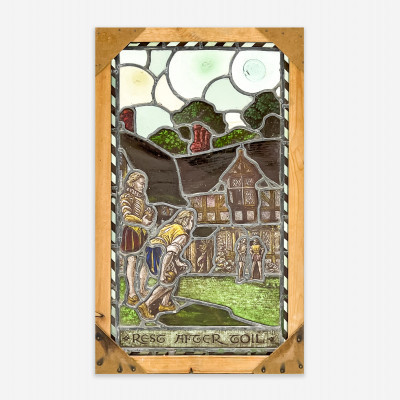 Title 'Rest After Toil' Stained Glass Panel / Artist