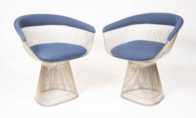Image for Lot Warren Platner for Knoll, pair of armchairs