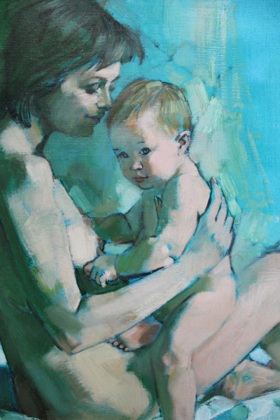 Image for Lot Fernando Carcupino - Blue Mother & Baby
