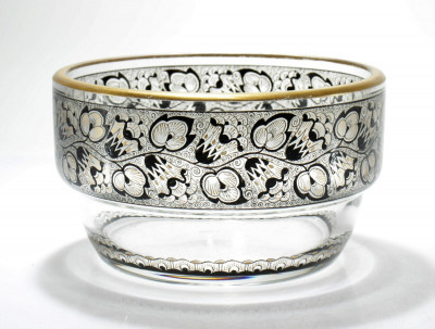Image for Lot Attr. Adolf Beckert - Enameled Glass Bowl