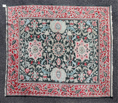 Title Turkish Soumak Style Woven Wool Rug 8 x 10 / Artist