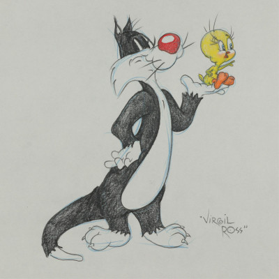 Image for Lot VIRGIL ROSS - SYLVERSTER TWEETY - DRAWING