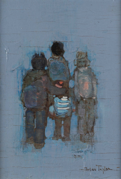Image for Lot Julian Taylor - Children (Two paintings)