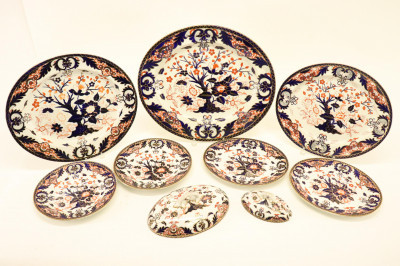 Image for Lot 9 Derby Porcelain Imari Table Wares, Late 19th C.