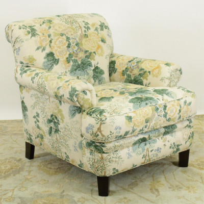 Title Custom Contemporary Upholstered Club Chair / Artist
