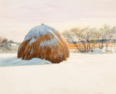 Title George W. Harvey - Snowcapped Haystack / Artist