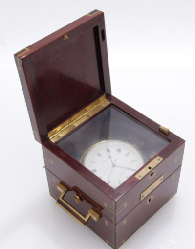 Image for Lot Concord Ships Clock in Mahogany Case