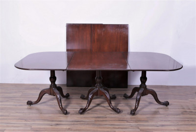Image for Lot George II Style Mahogany Dining Table