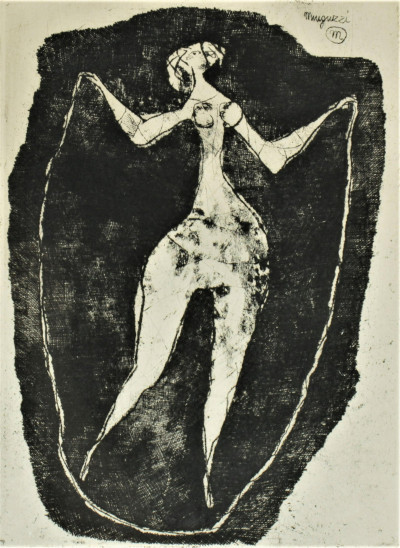 Luciano Minguzzi - Girl Jumping Rope - Etching
