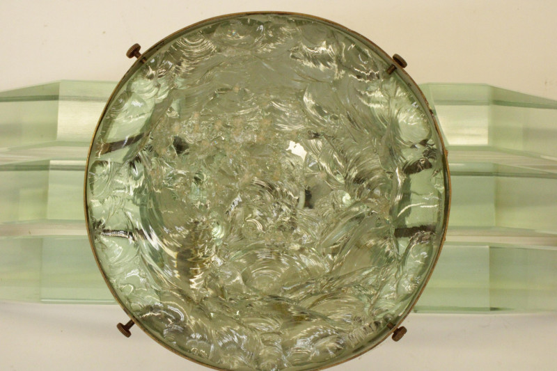Boris Lacroix Brass  Glass Wall Sconce c1970