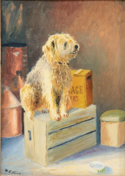 Image 5 of lot 3 Paintings of Dogs Terrier O/B