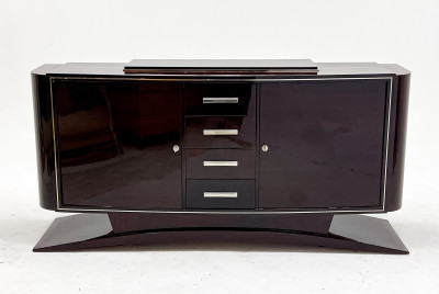 Image for Lot French Art Deco Lacquered Mahogany Sideboard