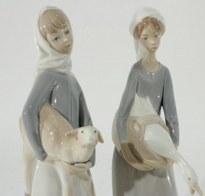 Image 2 of lot 4 Lladro Young Ladies with Animals