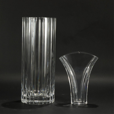 Image for Lot Baccarat Harmonie & Ginkgo Crystal Vases