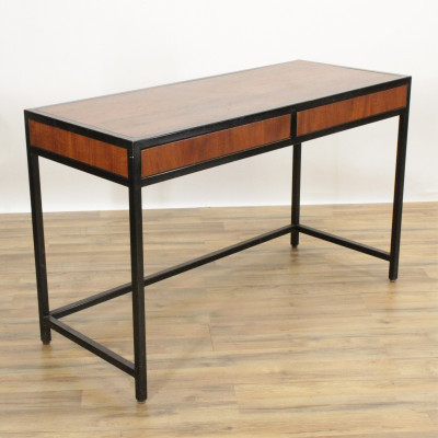 Image for Lot MCM Two Drawer Desk Stanley Salzman Design