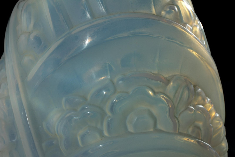 Image 2 of lot 3 Art Deco Opaline Glass Vases