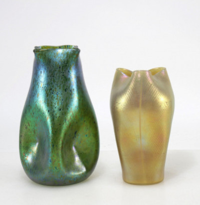 Image for Lot Two Loetz Style Iridescent Glass Vases