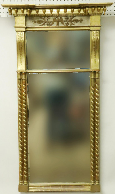 Image 1 of lot 19th C. Federal Giltwood Pier Mirror