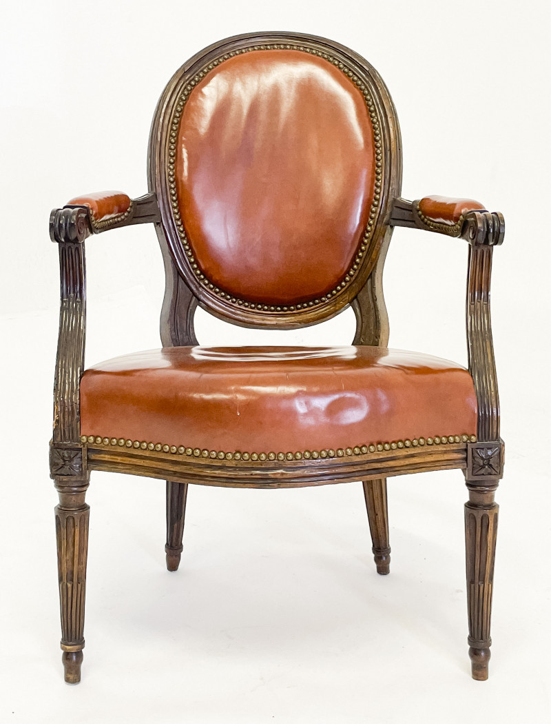 Four Louis XVI Stained Beechwood Fauteuils