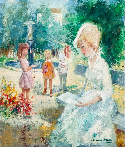 Unknown Artist - Reading in the Park