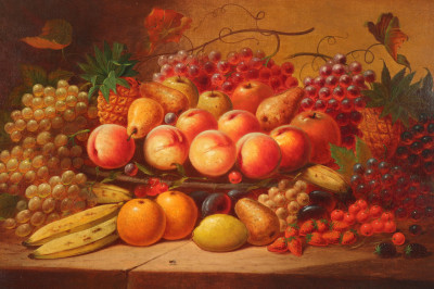 Image for Lot Still Life  Basket of Fruit American 19th C