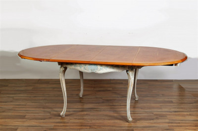 Title Louis XV Style Oak & White Extension Dining Table / Artist
